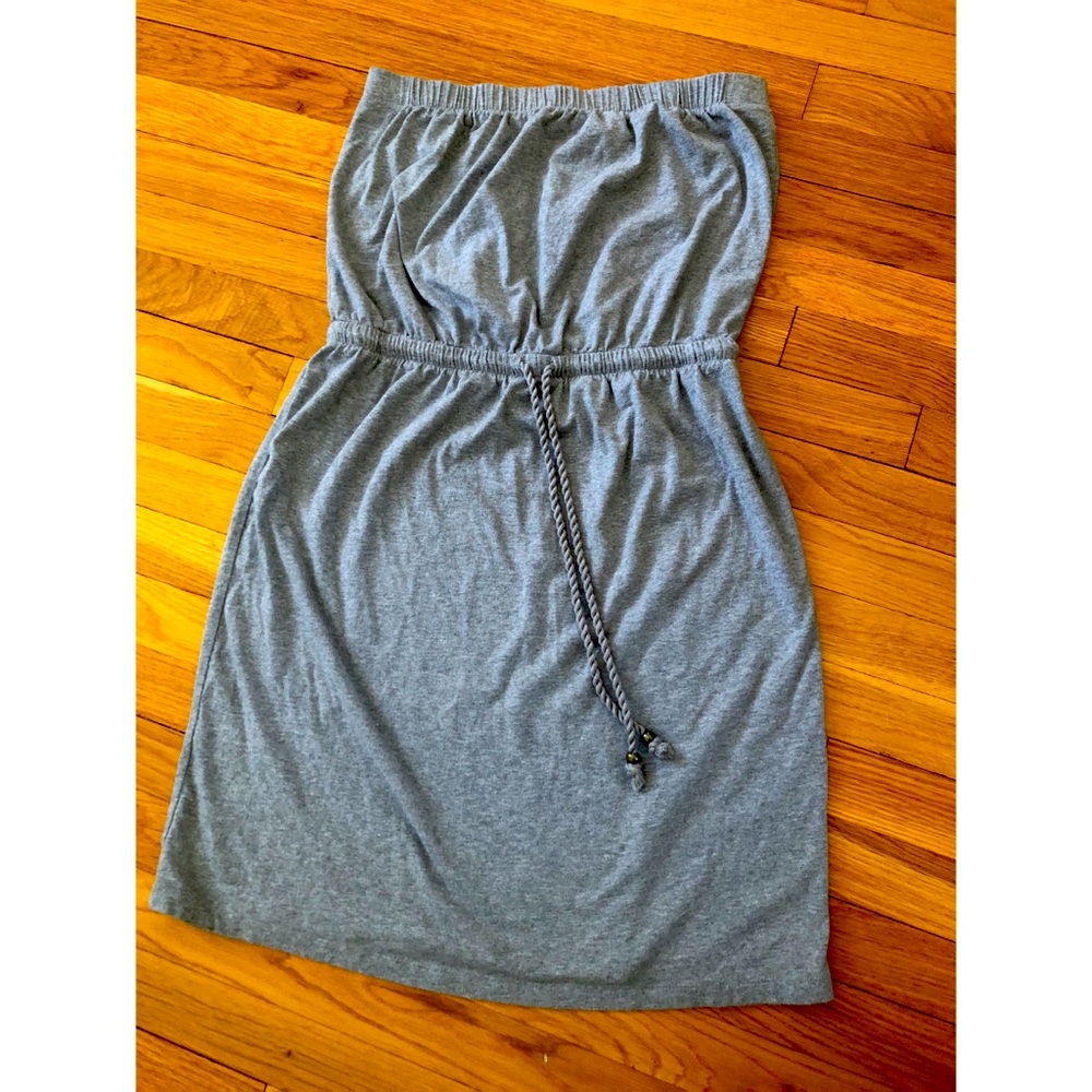 GAP Casual Strapless Gray Dress